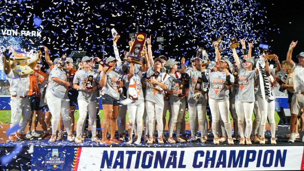 Texas softball’s hotfoot from heartbreak to hoisting the nationwide championship trophy