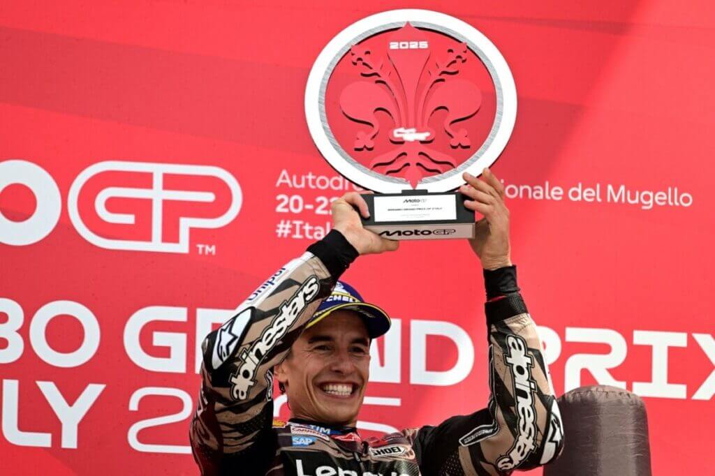 MotoGP Italian GP: Marc Marquez sees off early challenge for dominant win