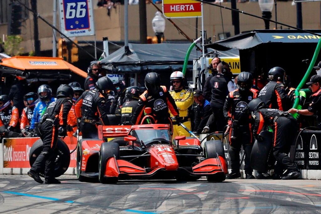 AJ Foyt Racing fined $25K, lose championship aspects after Detroit; Santino Ferrucci keeps 2d insist